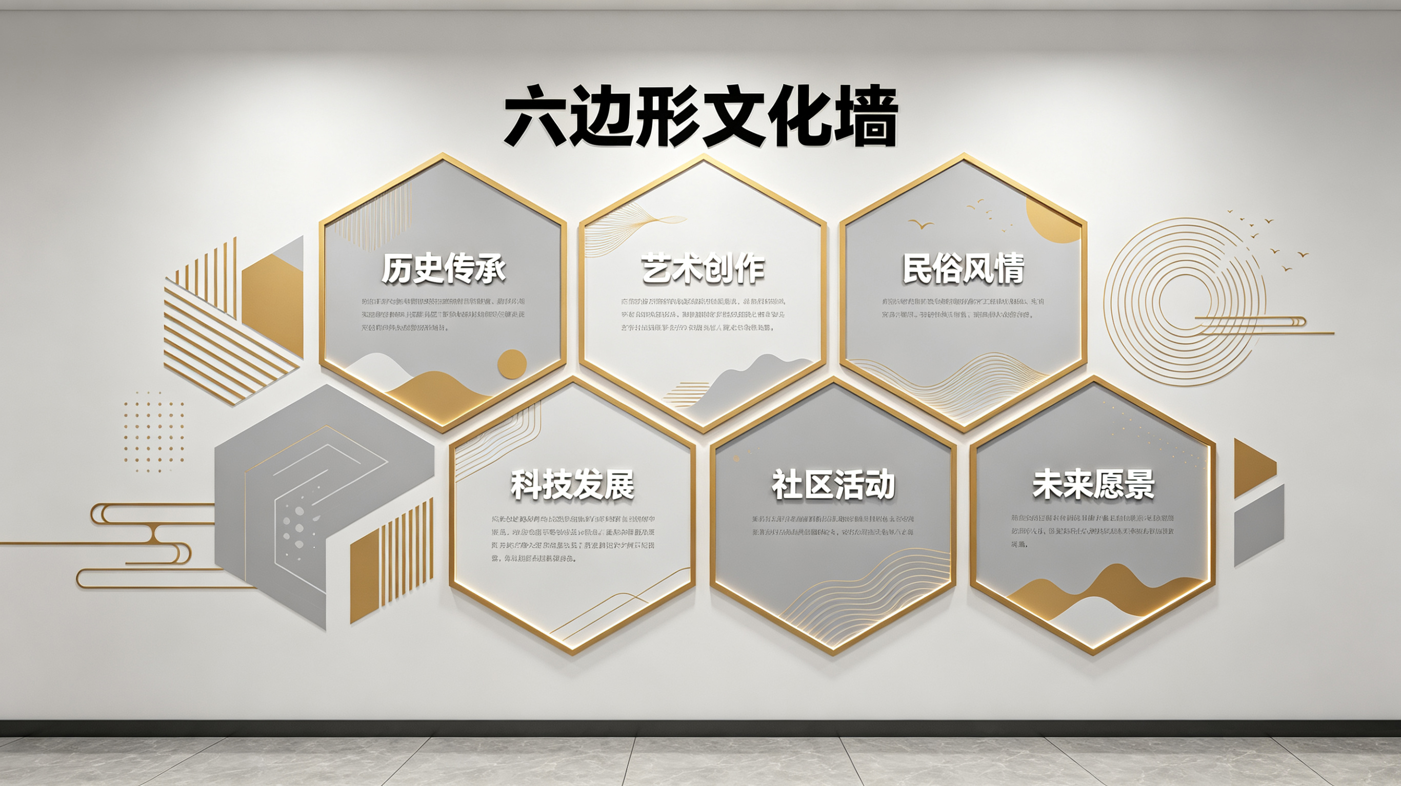 温岭企业文化墙 | 六边形信息美学